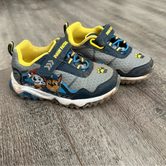 Paw Patrol Kids Light Up Sneakers - Blue and Yellow - Picture 1 of 3